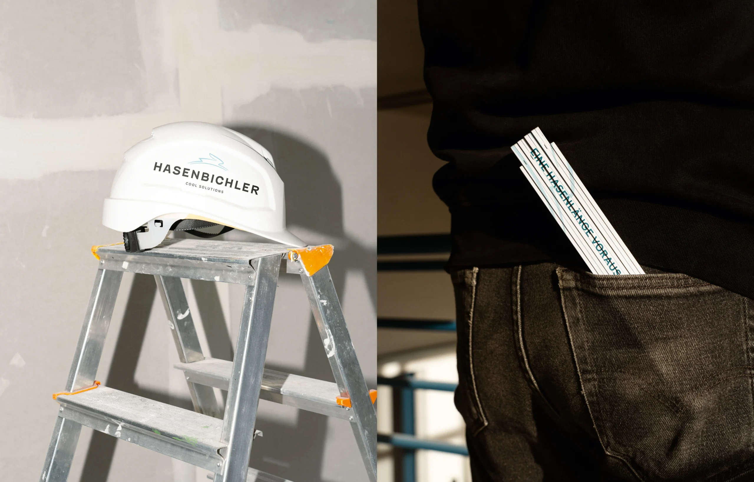 Hasenbichler Helm und Maßstab