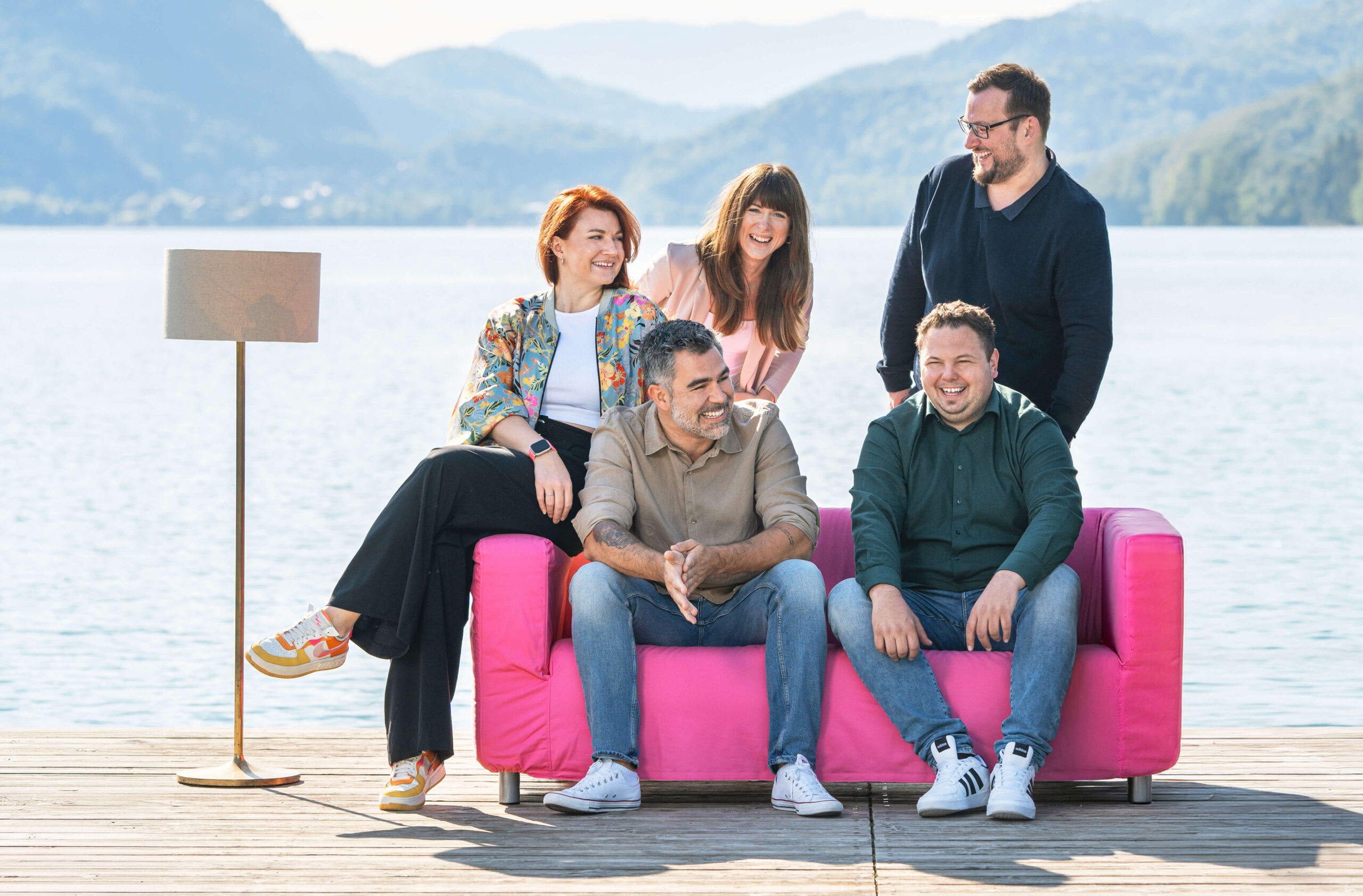 Mehrjungsfrau Gruppenfoto